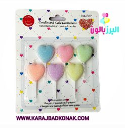 خرید و قیمت شمع قلبی پاستلی 5 رنگ سایز کوچک