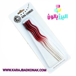 خرید و قیمت شمع ماکارونی رنگ قرمز 8 عددی