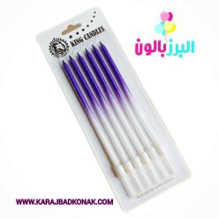 خرید و قیمت شمع مدادی سایه روشن رنگ بنفش 6 عددی