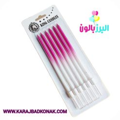 خرید و قیمت شمع مدادی سایه روشن رنگ صورتی 6 عددی