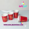 لیوان کاغذی طلاکوب رنگ قرمز 10عددی