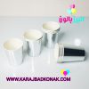 لیوان کاغذی متالایز رنگ نقره ای 20 عددی