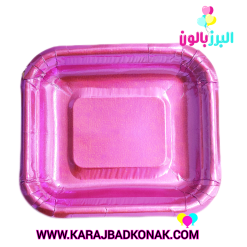 پیش دستی کاغذی متالایز رنگ صورتی 20عددی