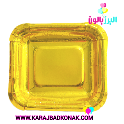 پیش دستی کاغذی متالایز رنگ طلایی 20عددی