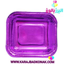 پیش دستی کاغذی متالایز رنگ بنفش 20 عددی