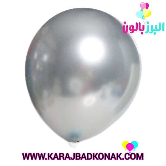 خرید و قیمت بادکنک کروم رنگ نقره ای 1 خرید و قیمت بادکنک کروم رنگ نقره ای