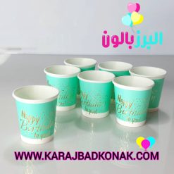 لیوان شات کاغذی طلاکوب
