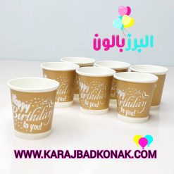 لیوان شات کاغذی طلاکوب