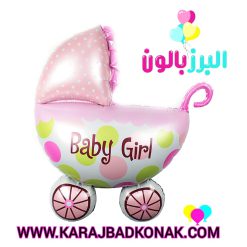 بادکنک فویلی طرح کالسکه تعیین جنسیت 5 بادکنک فویلی طرح کالسکه تعیین جنسیت