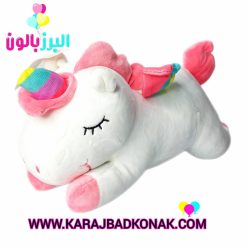 عروسک یونیکورن خوابیده رنگین کمانی(اسب تک شاخ) 5 عروسک یونیکورن خوابیده رنگین کمانی(اسب تک شاخ)