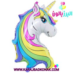 بادکنک فویلی نیم رخ اسب تک شاخ