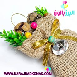آویز کیسه کادویی کنفی کریسمس