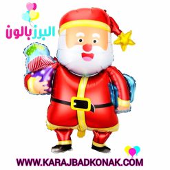 بادکنک فویلی بابانوئل با گیفت