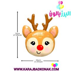 بادکنک فویلی سر گوزن کریسمس