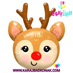 بادکنک فویلی سر گوزن کریسمس