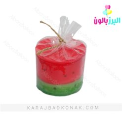 شمع استوانه یلدا طرح هندوانه کوچک