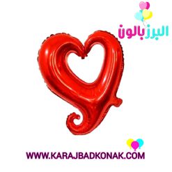 بادکنک فویلی قلب توخالی قرمز ولنتاین