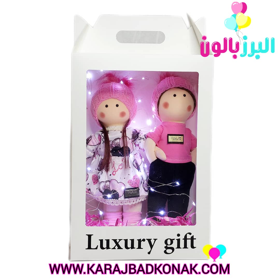 باکس لاکچری عروسک روسی رنگ صورتی 1 باکس لاکچری عروسک روسی رنگ صورتی