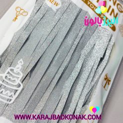 پرده متالایز رنگ نقره ای شاین