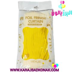 پرده متالایز رنگ زرد پاستلی