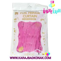 پرده متالایز رنگ سرخابی پاستلی