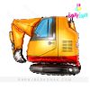 بادکنک فویلی بیل مکانیکی ماشین آلات راه سازی