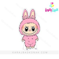 استند چوبی لبوبو صورتی