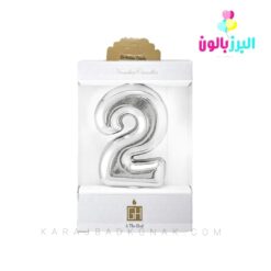 شمع عدد کروم رنگ نقره ای