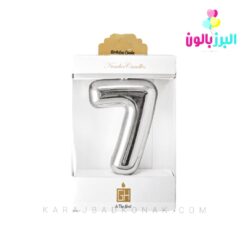 شمع عدد کروم رنگ نقره ای