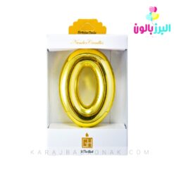 شمع عدد کروم رنگ طلایی