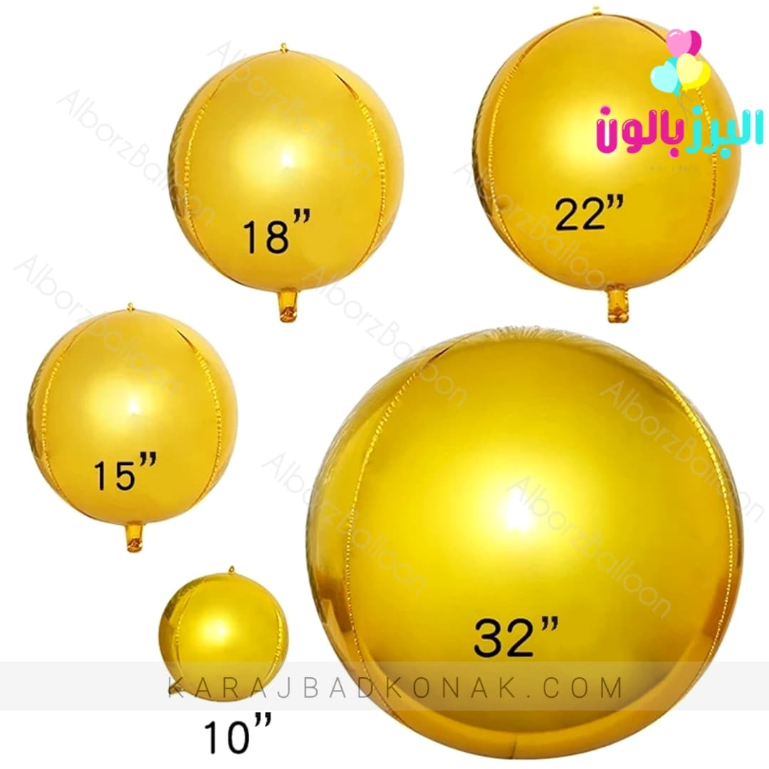 بادکنک فویلی اوربز سورمه ای 2 بادکنک فویلی اوربز نقره ای