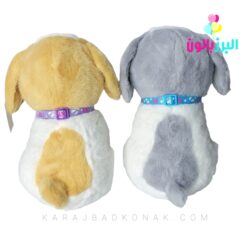 عروسک سگ پاپی زنگوله دار طوسی 5 عروسک سگ پاپی زنگوله دار طوسی