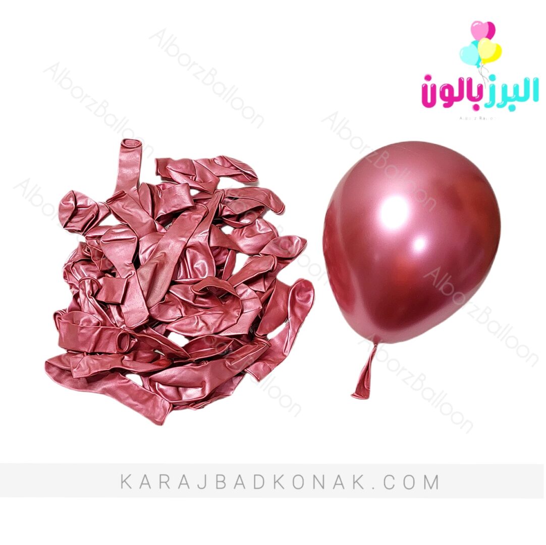 بادکنک کروم 6 اینچ صورتی 1 بادکنک کروم 6 اینچ صورتی