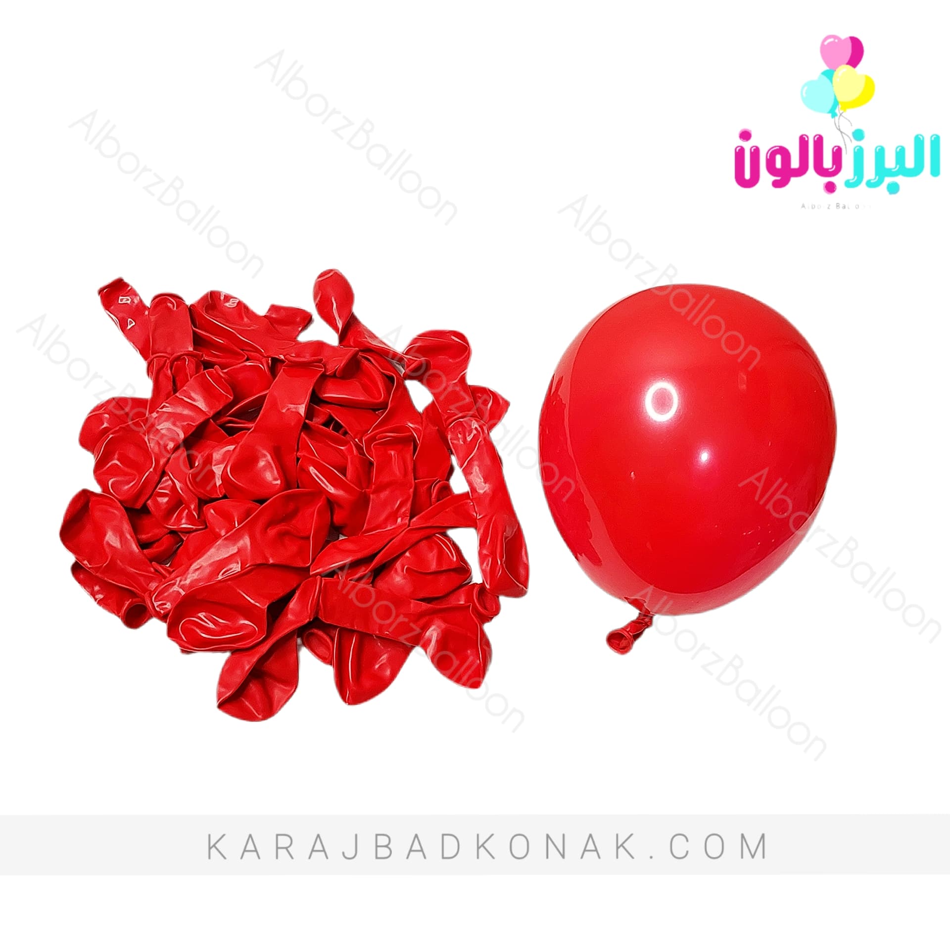 بادکنک لاتکس 6 اینچ قرمز 1 بادکنک لاتکس 6 اینچ قرمز