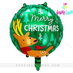 بادکنک فویلی گرد مری کریسمس