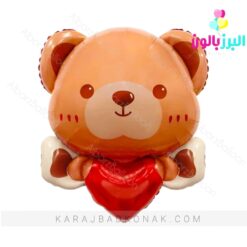 بادکنک فویلی سر خرس تدی قلبی