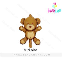 بادکنک فویلی خرس مینی قلب دار