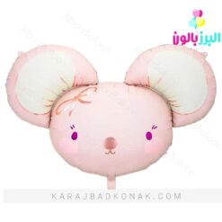 بادکنک فویلی سر موش صورتی