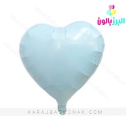 بادکنک فویلی قلب آبی پاستلی
