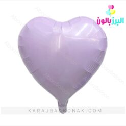 بادکنک فویلی قلب یاسی پاستل