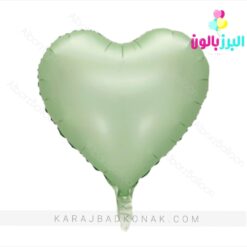 بادکنک فویلی قلب سبز پاستل
