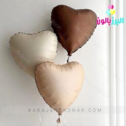 بادکنک فویلی قلب قهوه ای نود