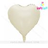 بادکنک فویلی قلب سفید خاکی نود