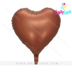 بادکنک فویلی قلب قهوه ای نود