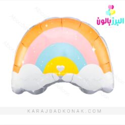 بادکنک فویلی رنگین کمان و ابر نود