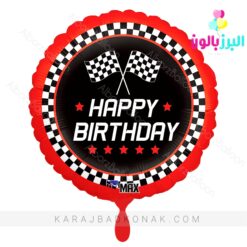 بادکنک فویلی گرد  هپی پرچم ماشین مسابقه