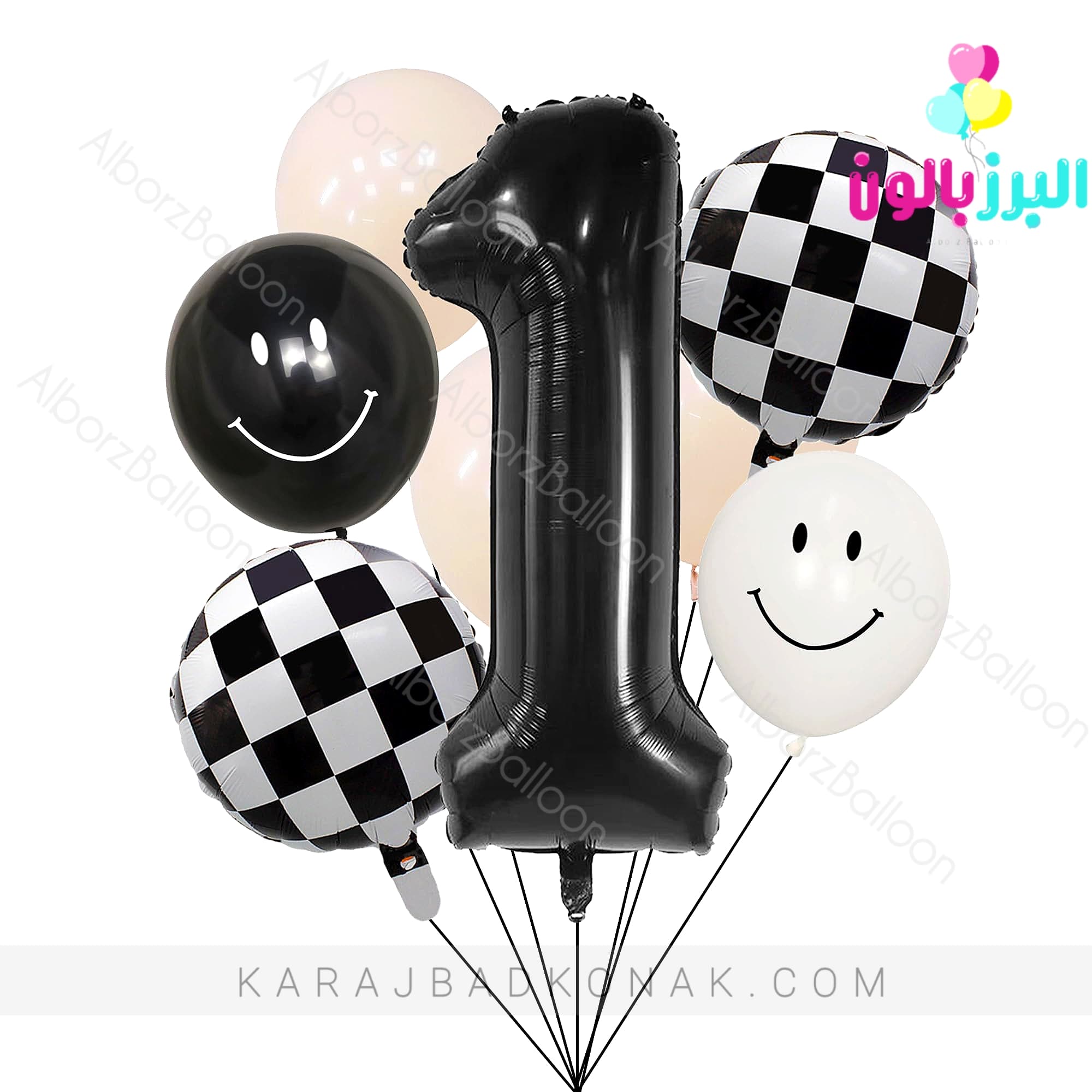 بادکنک فویلی گرد پرچم ماشین مسابقه 2 بادکنک فویلی گرد پرچم ماشین مسابقه