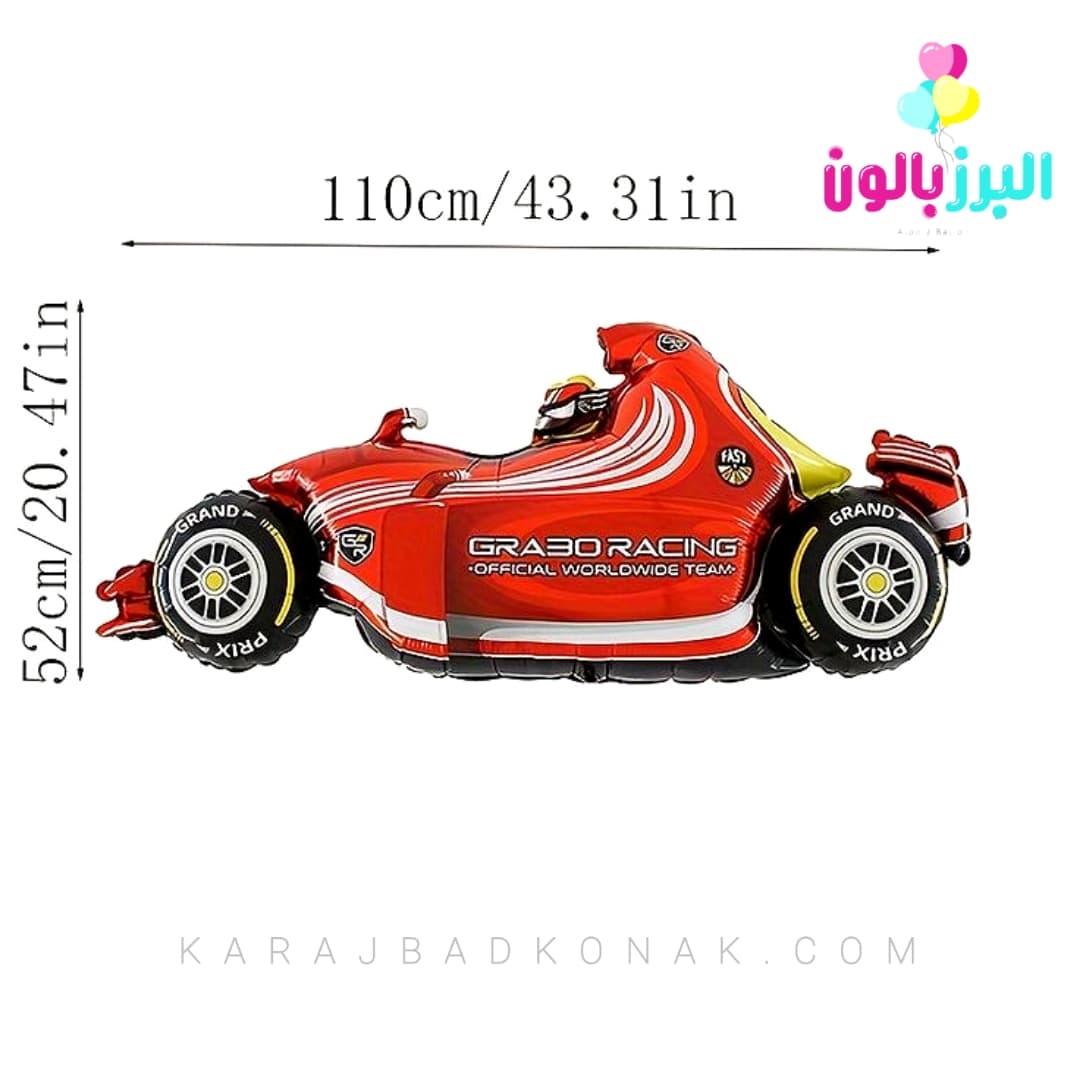بادکنک فویلی ماشین مسابقه 2 بادکنک فویلی ماشین مسابقه