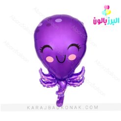 بادکنک فویلی هشت پا بنفش