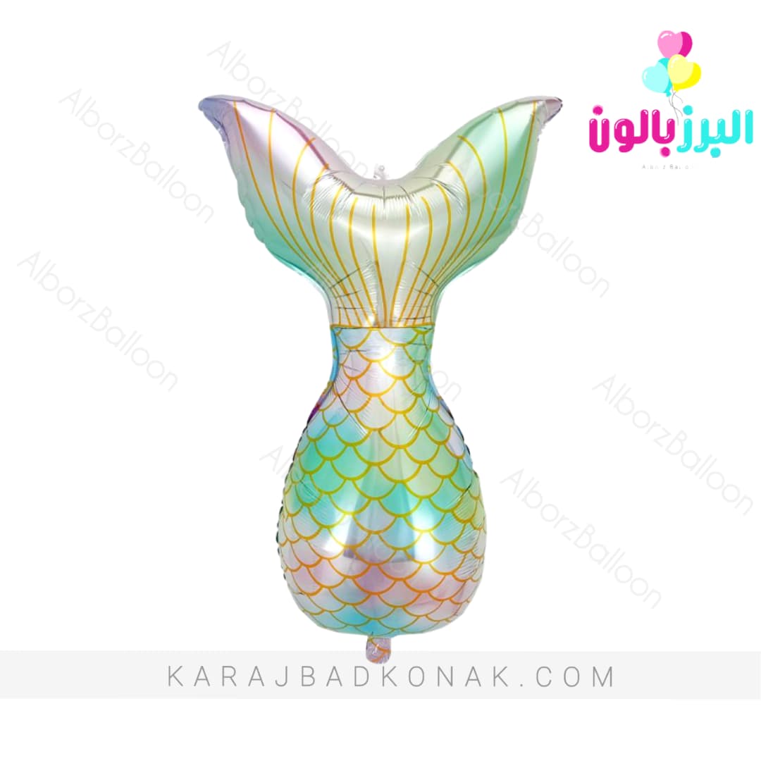 بادکنک فویلی دم پری دریایی 2 بادکنک فویلی دم پری دریایی